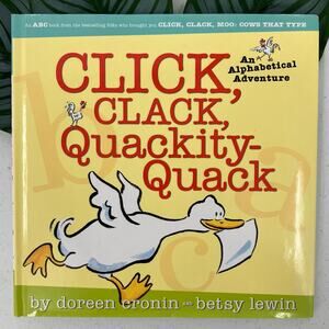 Atheneum Click, Clack, Quackity-Quack Alphabet Animal Hardcover Dust Jacket Book